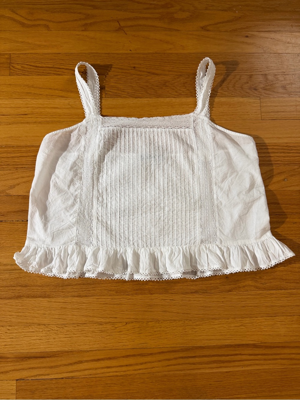 Coquette White Lace-Trim Cami Tank Top - Women's size XXL